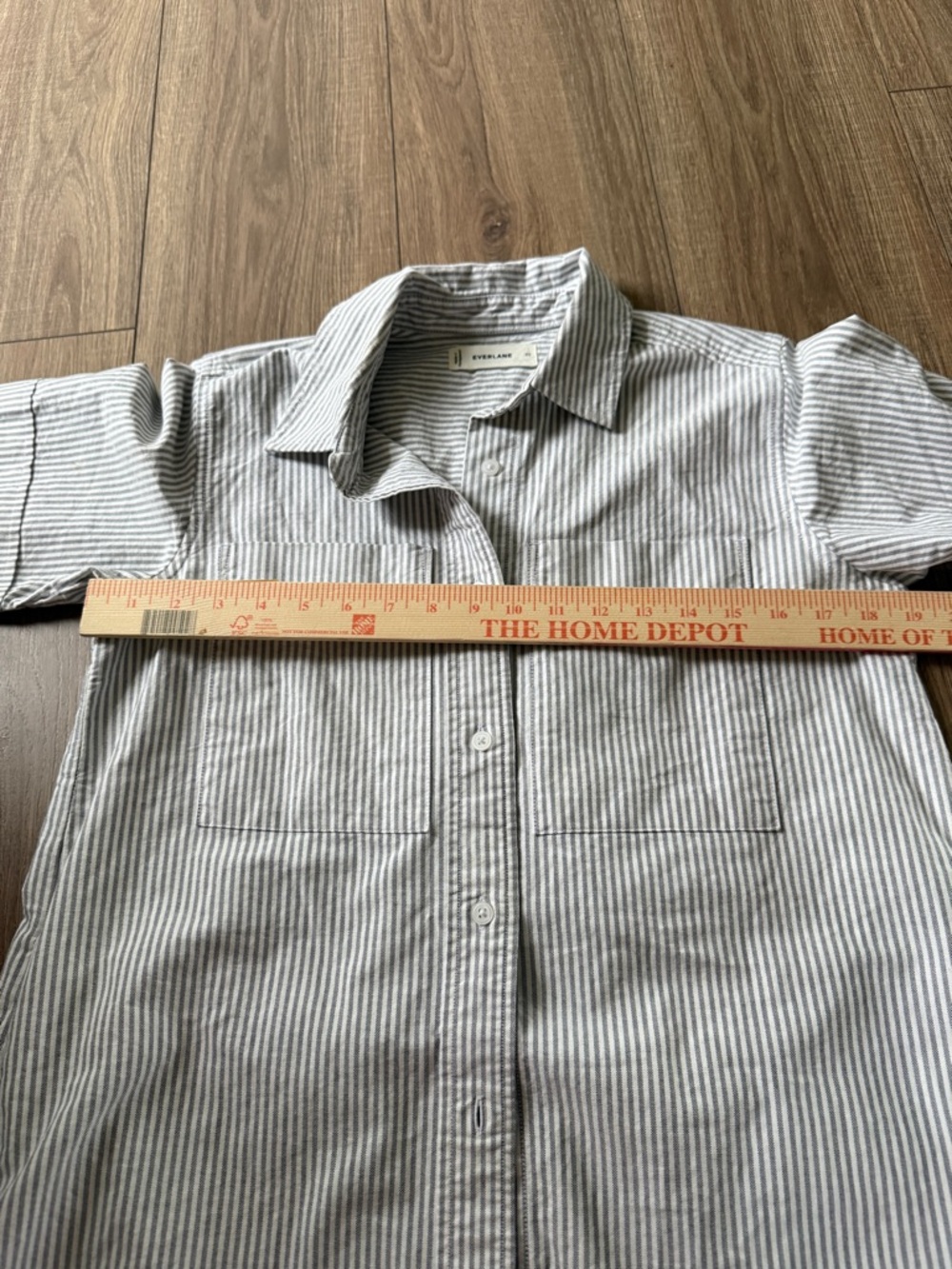 Oxford Short-Sleeve Shirt Dress - SZ XS - Picture 6 of 12
